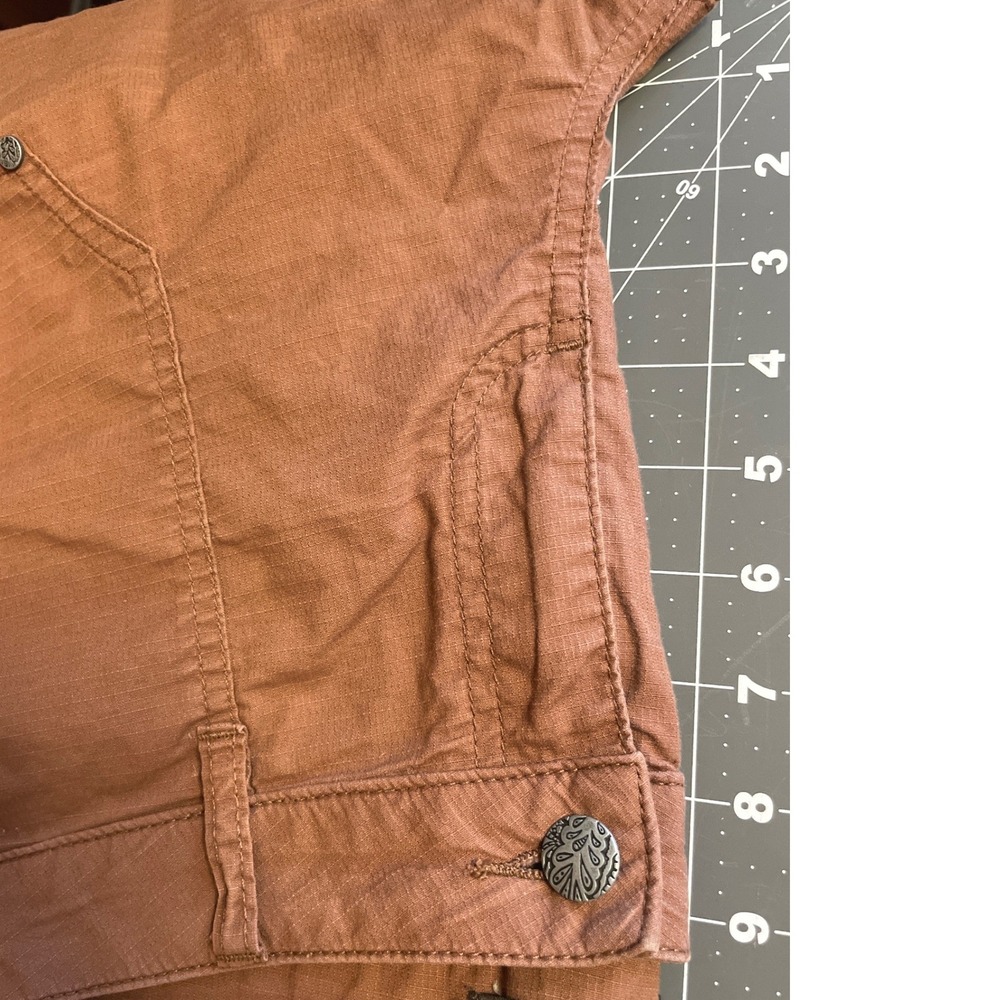Prana Women Shorts Halle Bermuda Utility Hiking 10 Brown - Picture 7 of 9